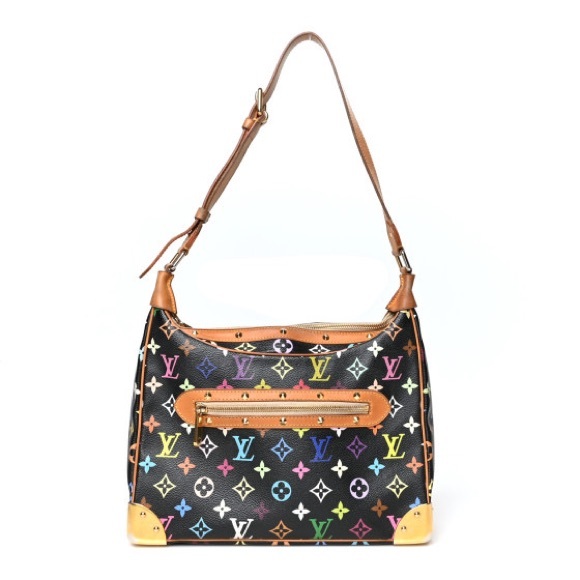 🔥🔥🔥Authentic LOUIS VUITTON Monogram Multicolor Boulogne Black Shoulder Bag - Picture 3 of 16